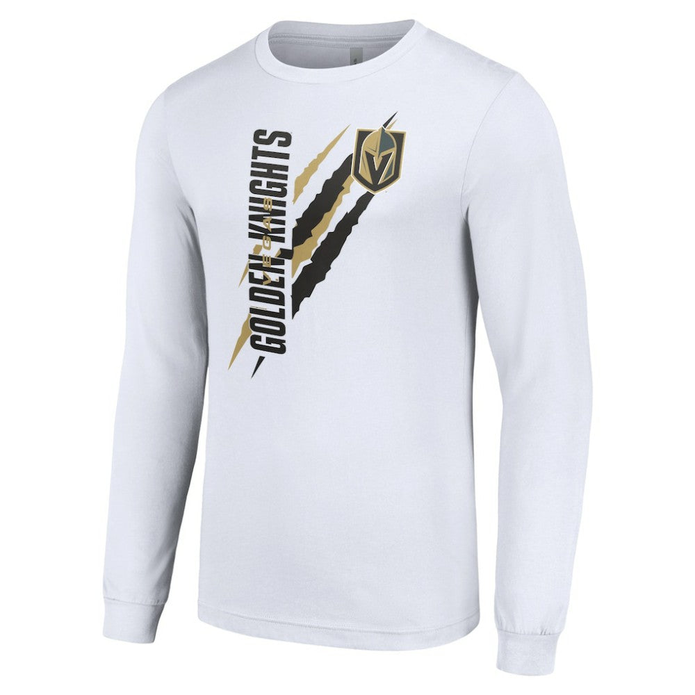 Vegas Golden Knights Starter Color Scratch Long-Sleeve T-Shirt - White | US 201074650