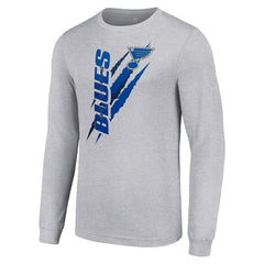 St. Louis Blues Starter Color Scratch Long-Sleeve T-Shirt - Heather Gray | US 201074651