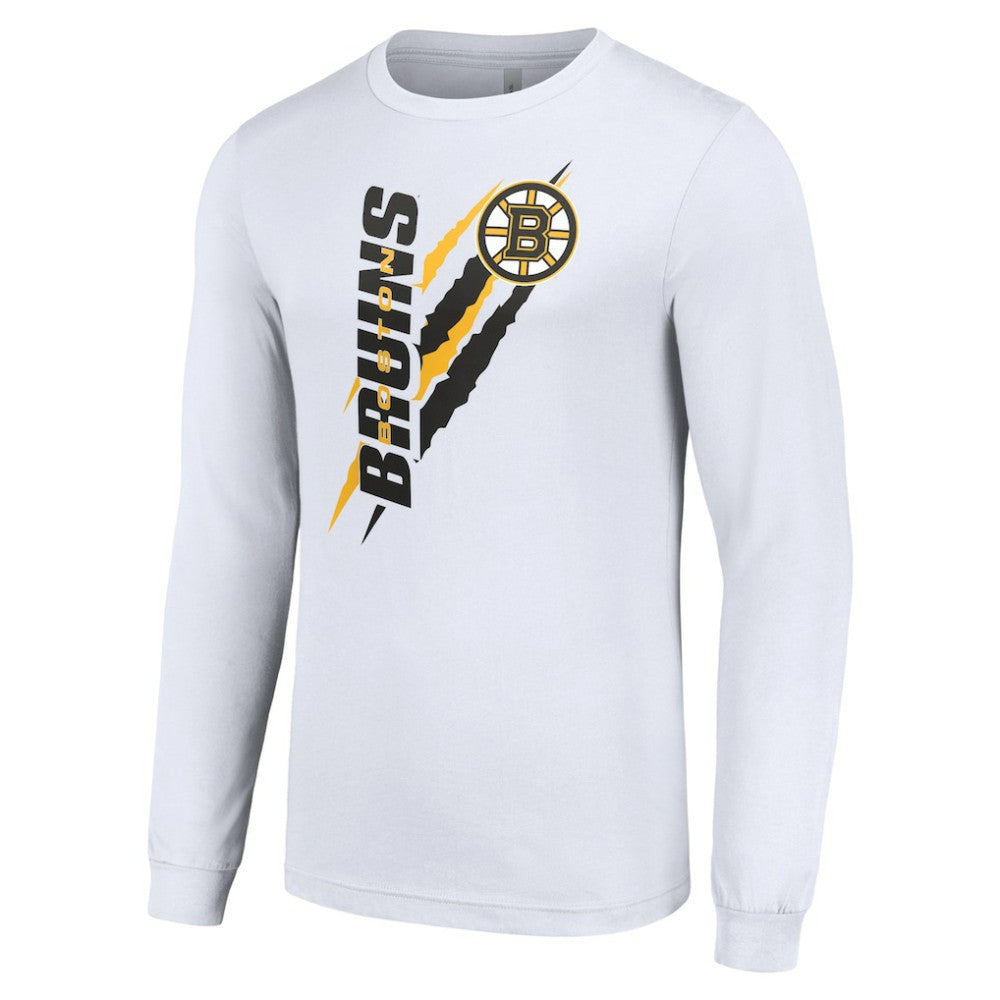 Boston Bruins Starter Color Scratch Long-Sleeve T-Shirt - White | US 201074662