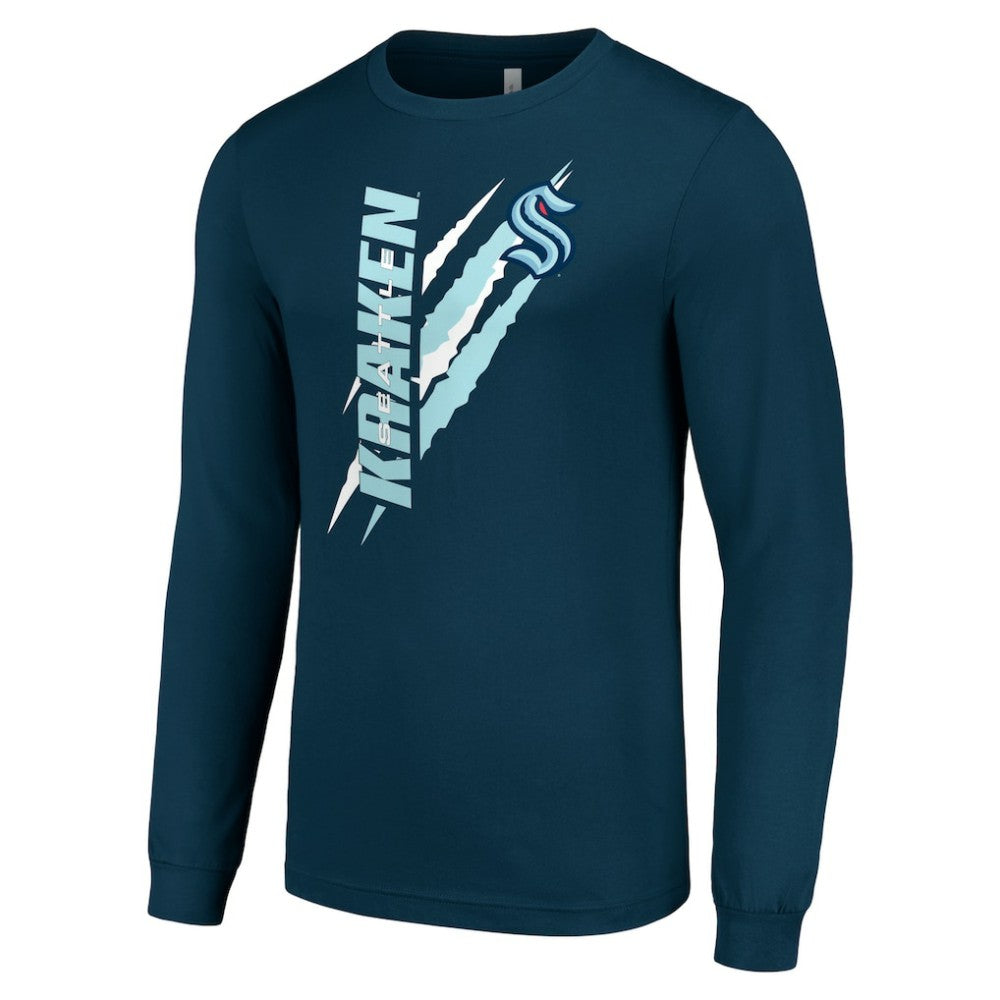 Seattle Kraken Starter Color Scratch Long-Sleeve T-Shirt - Deep Sea Blue | US 201074668