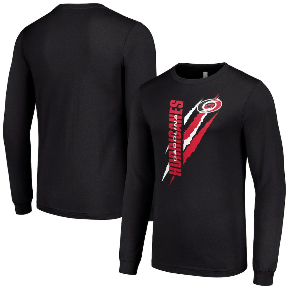 Carolina Hurricanes Starter Color Scratch Long-Sleeve T-Shirt - Black | US 201074677