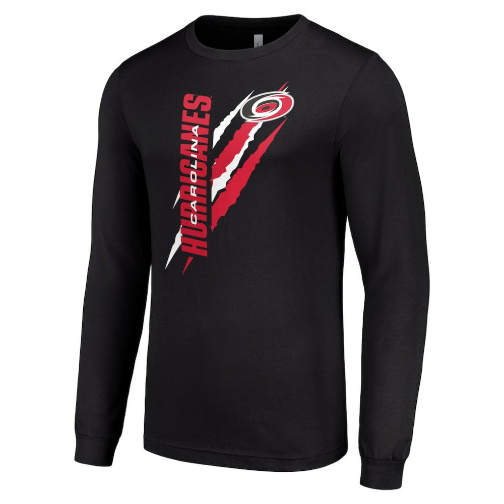 Carolina Hurricanes Starter Color Scratch Long-Sleeve T-Shirt - Black | US 201074677