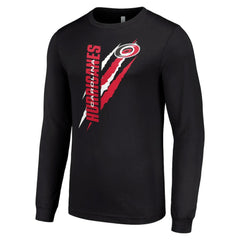 Carolina Hurricanes Starter Color Scratch Long-Sleeve T-Shirt - Black | US 201074677