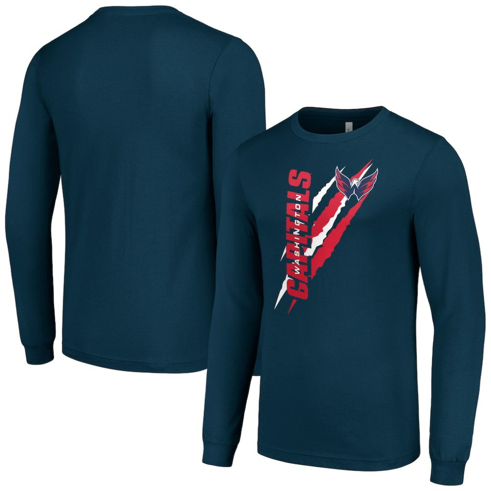 Washington Capitals Starter Color Scratch Long-Sleeve T-Shirt - Navy | US 201074679