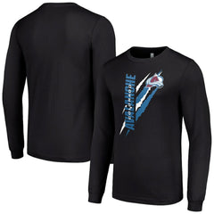 Colorado Avalanche Starter Color Scratch Long-Sleeve T-Shirt - Black | US 201074680