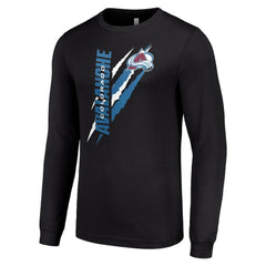Colorado Avalanche Starter Color Scratch Long-Sleeve T-Shirt - Black | US 201074680
