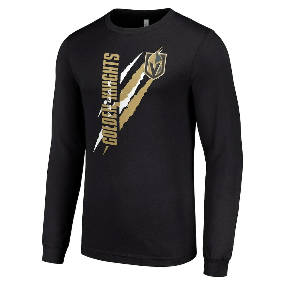 Vegas Golden Knights Starter Color Scratch Long-Sleeve T-Shirt - Black | US 201074690