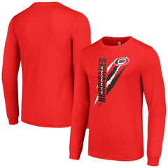 Carolina Hurricanes Starter Color Scratch Long-Sleeve T-Shirt - Red | US 201074691