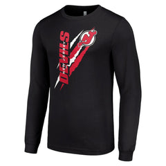 New Jersey Devils Starter Color Scratch Long-Sleeve T-Shirt - Black | US 201074695