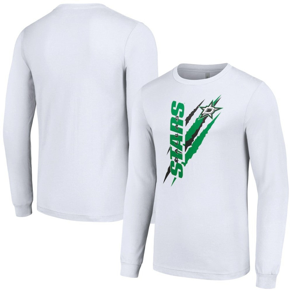 Dallas Stars Starter Color Scratch Long-Sleeve T-Shirt - White | US 201074705
