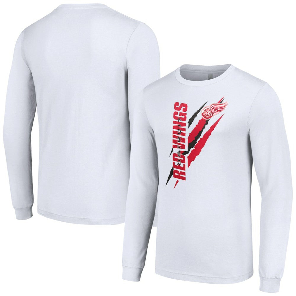 Detroit Red Wings Starter Color Scratch Long-Sleeve T-Shirt - White | US 201074707