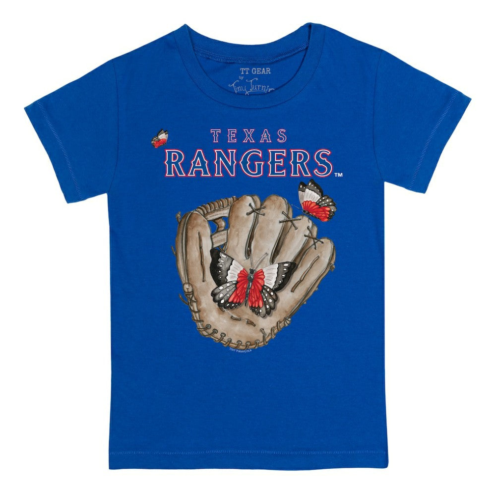 Texas Rangers Tiny Turnip Youth Butterfly Glove T-Shirt - Royal T-shirts