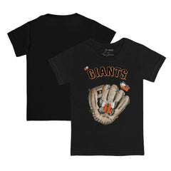 San Francisco Giants Tiny Turnip Youth Butterfly Glove T-Shirt - Black T-shirts