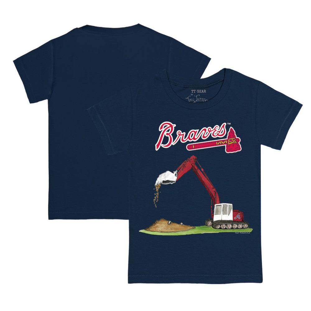 Atlanta Braves Tiny Turnip Youth Excavator T-Shirt - Navy T-shirts