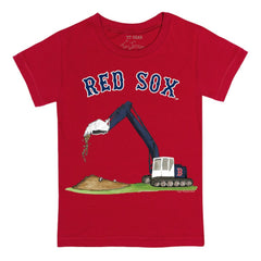 Boston Red Sox Tiny Turnip Youth Excavator T-Shirt - Red T-shirts