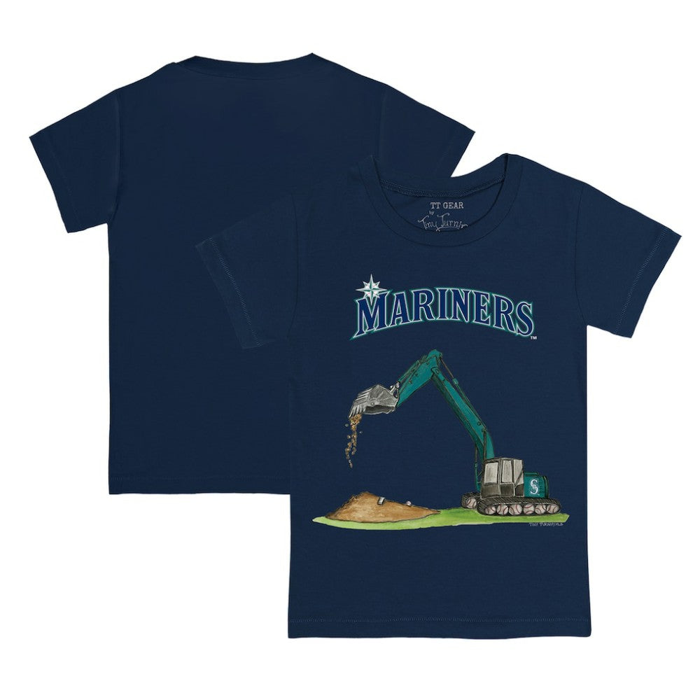 Seattle Mariners Tiny Turnip Youth Excavator T-Shirt - Navy T-shirts
