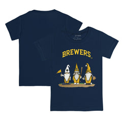 Milwaukee Brewers Tiny Turnip Youth Gnomes T-Shirt - Navy T-shirts