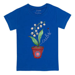 Chicago Cubs Tiny Turnip Youth Lilies & Ladybugs T-Shirt - Royal T-shirts
