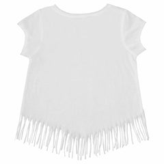 Colorado Rockies Tiny Turnip Girls Youth Mermaid Fringe T-Shirt - White T-shirts