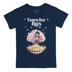 Tampa Bay Rays Tiny Turnip Youth Mermaid T-Shirt - Navy T-shirts