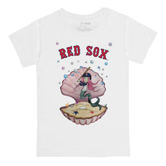 Boston Red Sox Tiny Turnip Youth Mermaid T-Shirt - White T-shirts