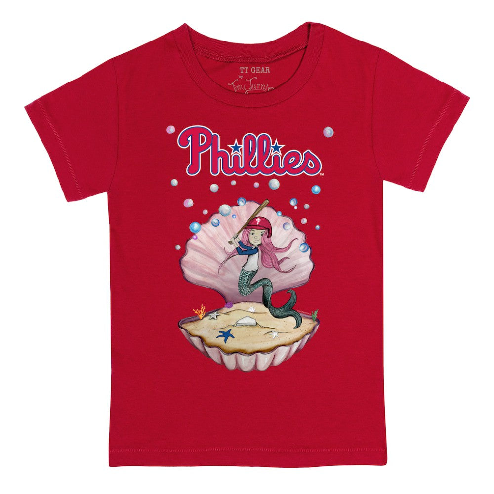 Philadelphia Phillies Tiny Turnip Youth Mermaid T-Shirt - Red T-shirts