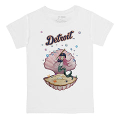 Detroit Tigers Tiny Turnip Youth Mermaid T-Shirt - White T-shirts