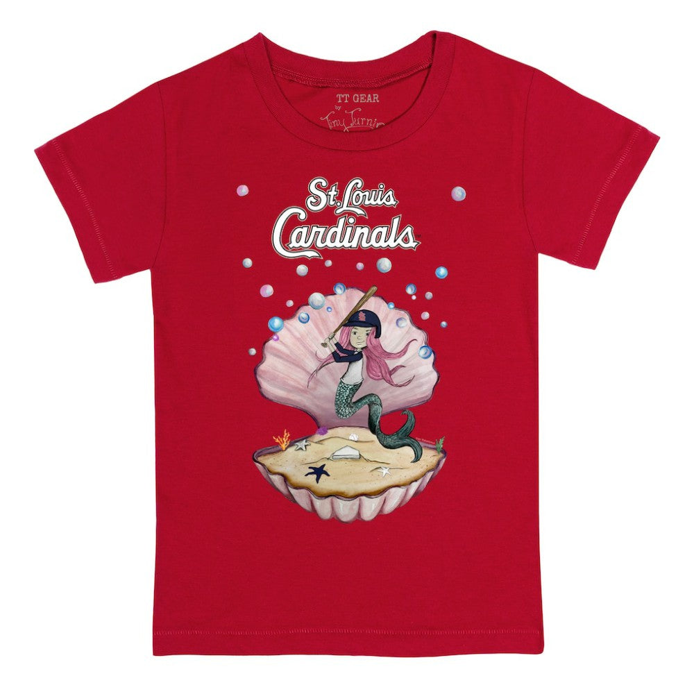 St. Louis Cardinals Tiny Turnip Youth Mermaid T-Shirt - Red T-shirts
