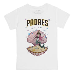San Diego Padres Tiny Turnip Youth Mermaid T-Shirt - White T-shirts