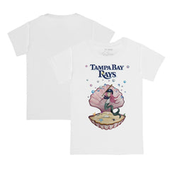 Tampa Bay Rays Tiny Turnip Youth Mermaid T-Shirt - White T-shirts