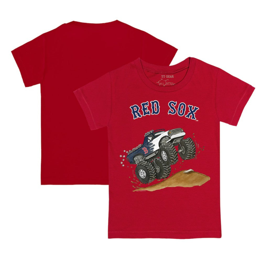 Boston Red Sox Tiny Turnip Youth Monster Truck T-Shirt - Red T-shirts