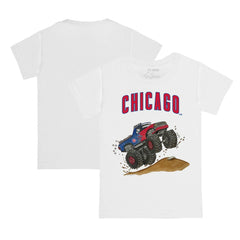 Chicago Cubs Tiny Turnip Youth Monster Truck T-Shirt - White T-shirts