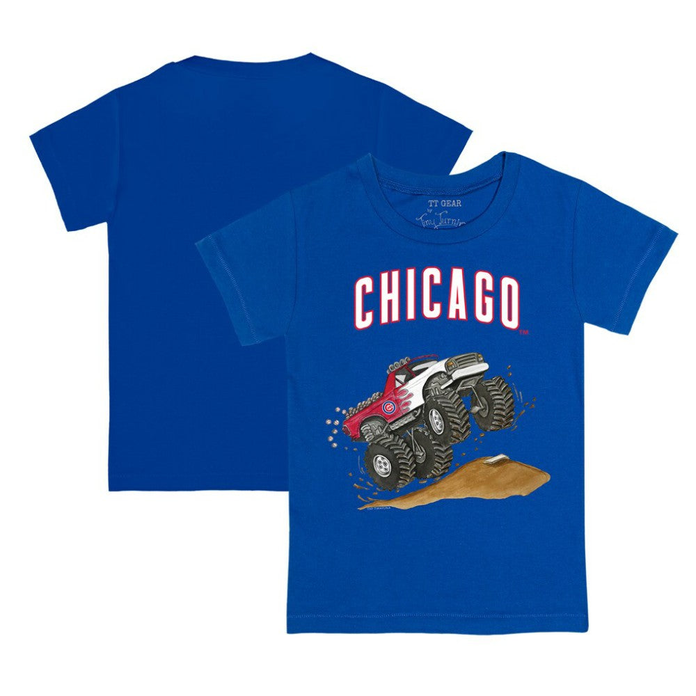 Chicago Cubs Tiny Turnip Youth Monster Truck T-Shirt - Royal T-shirts