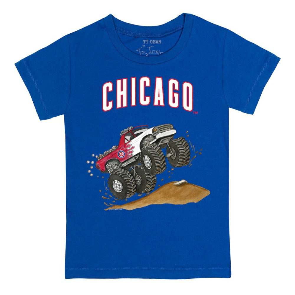 Chicago Cubs Tiny Turnip Youth Monster Truck T-Shirt - Royal T-shirts