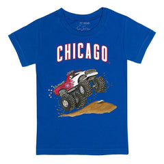 Chicago Cubs Tiny Turnip Youth Monster Truck T-Shirt - Royal T-shirts