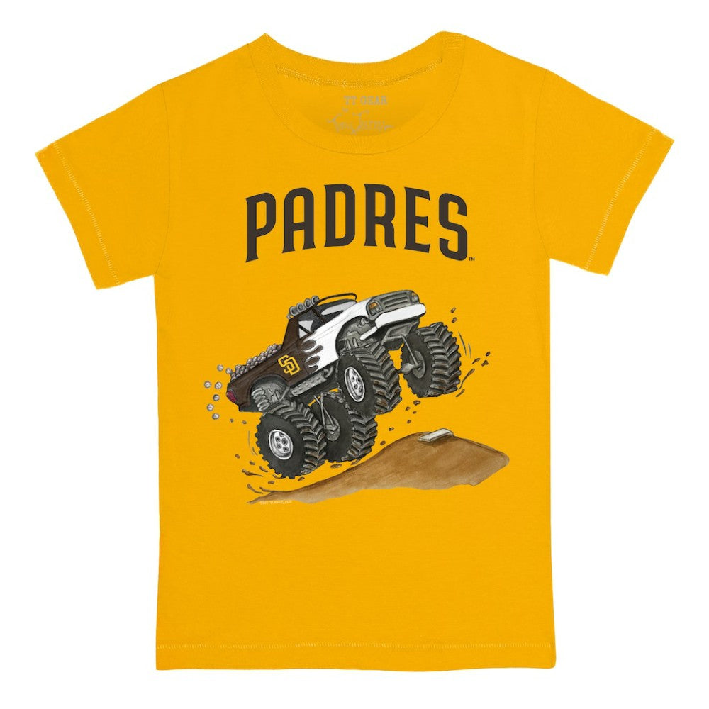 San Diego Padres Tiny Turnip Youth Monster Truck T-Shirt - Gold T-shirts