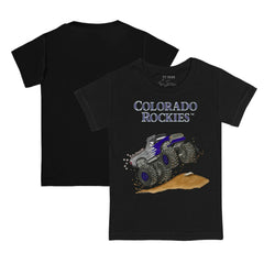 Colorado Rockies Tiny Turnip Youth Monster Truck T-Shirt - Black T-shirts