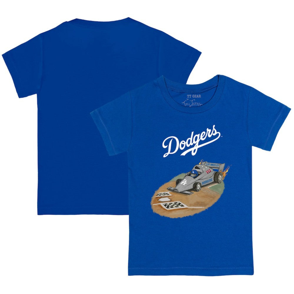 Los Angeles Dodgers Tiny Turnip Youth Race Car T-Shirt - Royal T-shirts