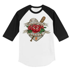 San Francisco Giants Tiny Turnip Youth Tattoo Rose 3/4-Sleeve Raglan T-Shirt - White/Black T-shirts