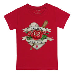 Boston Red Sox Tiny Turnip Youth Tattoo Rose T-Shirt - Red T-shirts
