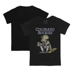 Colorado Rockies Tiny Turnip Youth Triceratops T-Shirt - Black T-shirts