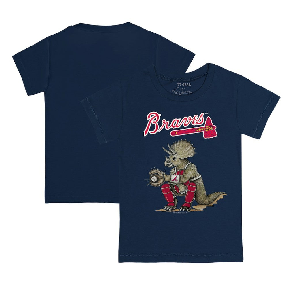 Atlanta Braves Tiny Turnip Youth Triceratops T-Shirt - Navy T-shirts