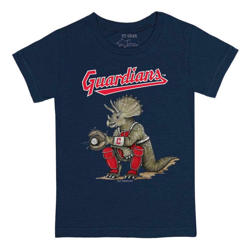 Cleveland Guardians Tiny Turnip Youth Triceratops T-Shirt - Navy T-shirts