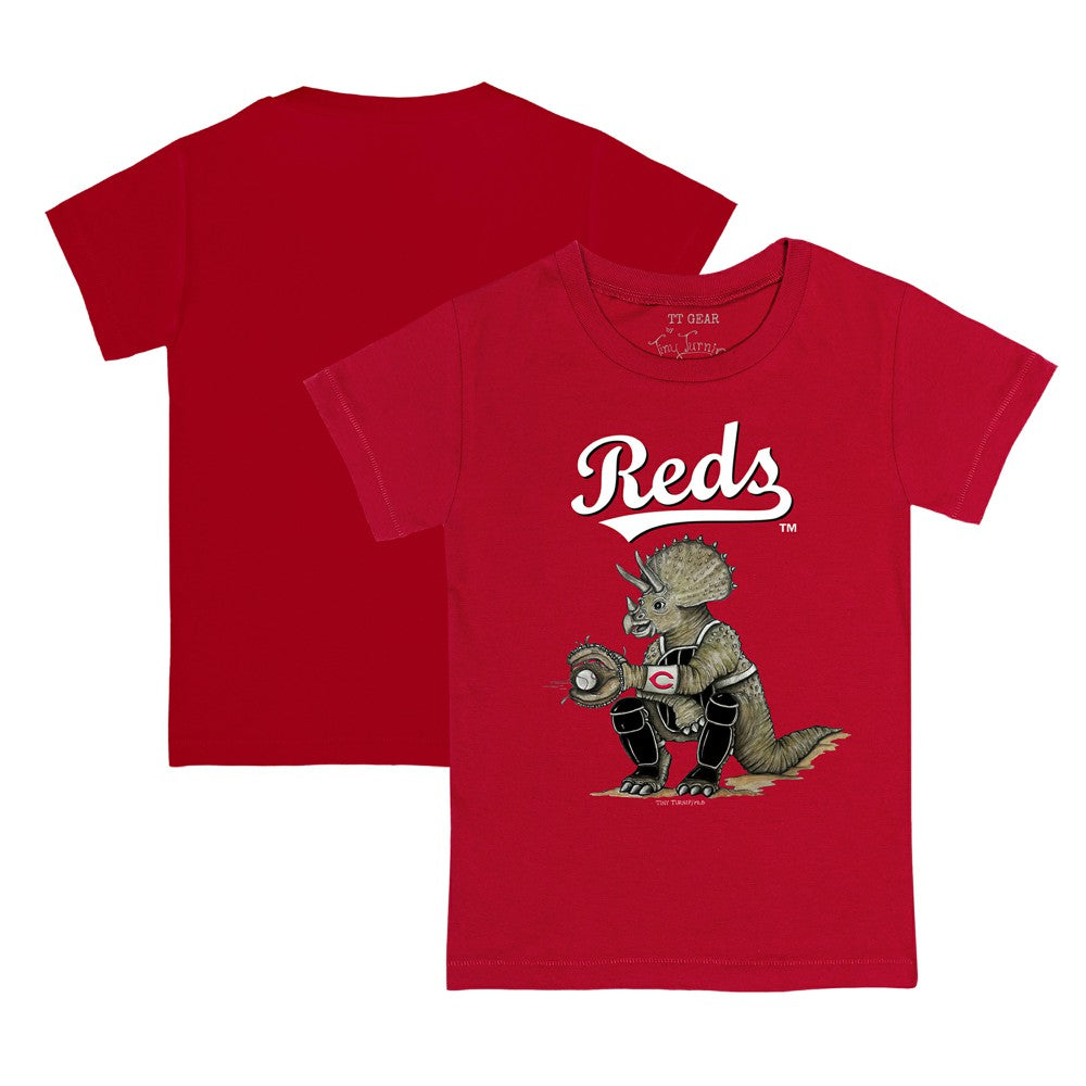 Cincinnati Reds Tiny Turnip Youth Triceratops T-Shirt - Red T-shirts