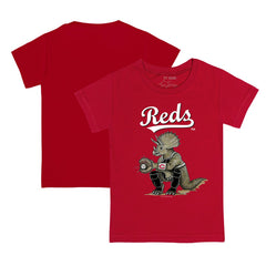 Cincinnati Reds Tiny Turnip Youth Triceratops T-Shirt - Red T-shirts