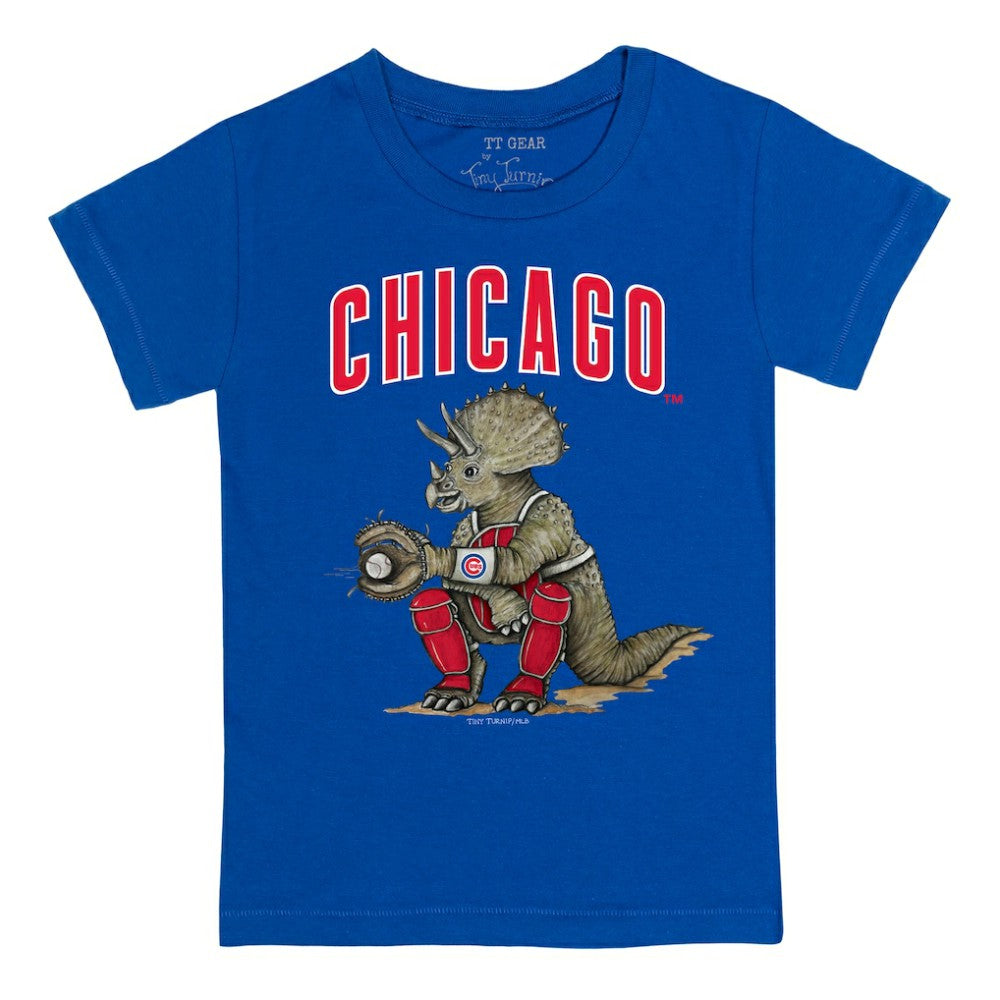 Chicago Cubs Tiny Turnip Youth Triceratops T-Shirt - Royal T-shirts