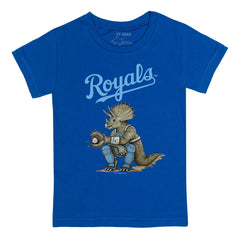 Kansas City Royals Tiny Turnip Youth Triceratops T-Shirt - Royal T-shirts