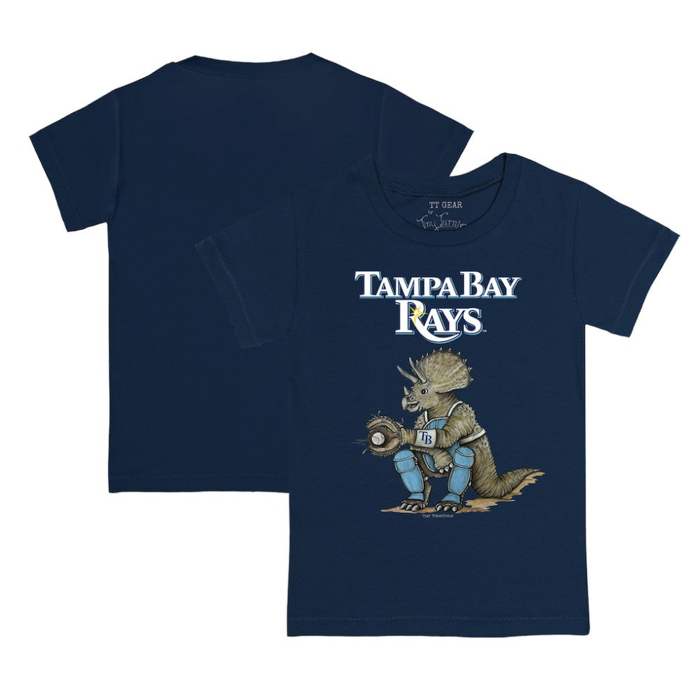 Tampa Bay Rays Tiny Turnip Youth Triceratops T-Shirt - Navy T-shirts