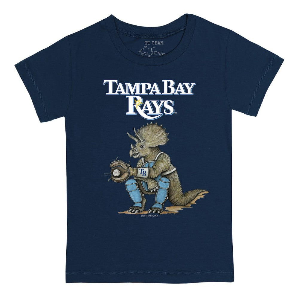 Tampa Bay Rays Tiny Turnip Youth Triceratops T-Shirt - Navy T-shirts
