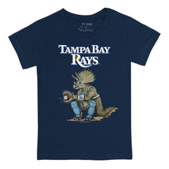 Tampa Bay Rays Tiny Turnip Youth Triceratops T-Shirt - Navy T-shirts